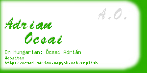 adrian ocsai business card